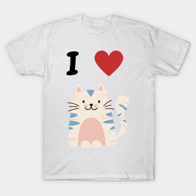 I love Cats T-Shirt by Simple D.
